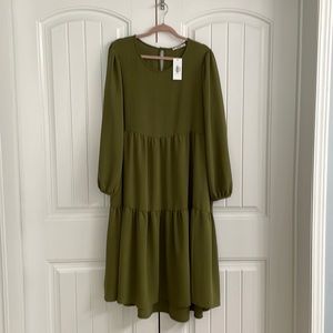 Olive Tiered Dress